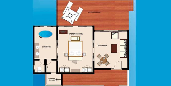 Grundriss, Water Villa, The Residence Maldives at Falhumaafushi