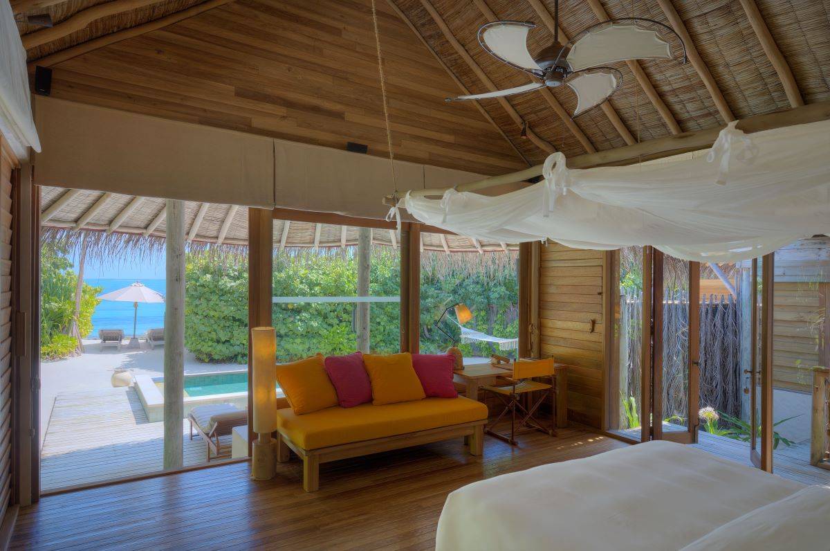 Six Senses Laamu, Lagoon Beach Villa with Pool, Ausblick