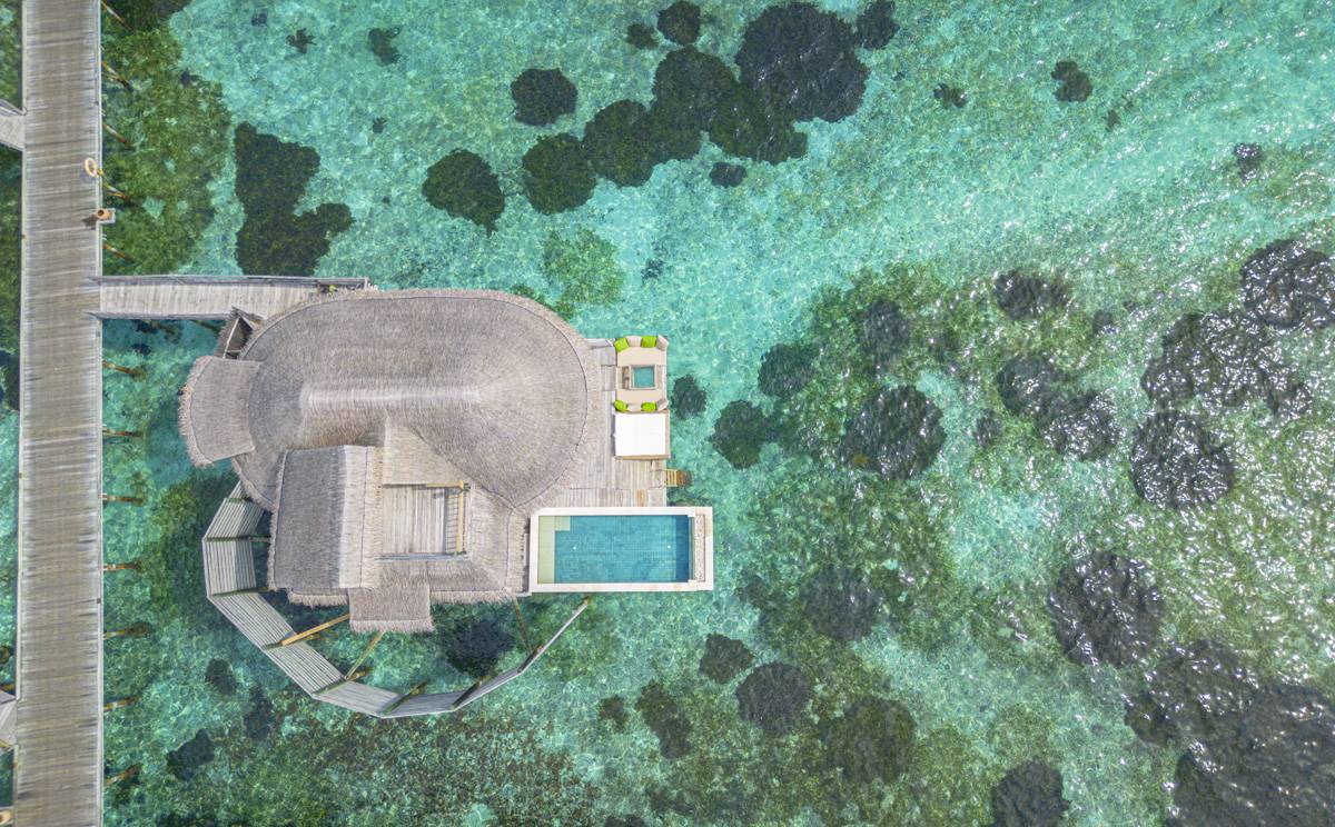 Six Senses Laamu, Laamu Water Villa with Pool, Luftaufnahme