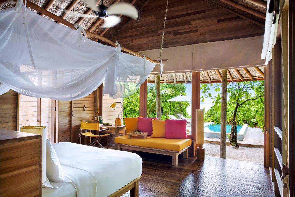 Six Senses Laamu, Family Beach Villa with Pool, Schlafen