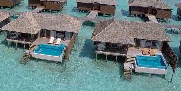 Frontansicht, Deluxe Water Villa with Pool, Hideaway Beach Resort & SPA