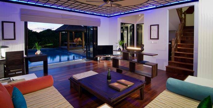 Wohnbereich, Family Villa with Pool, Hideaway Beach Resort & SPA