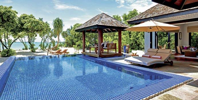 Pool und Strand, Family Villa with Pool, Hideaway Beach Resort & SPA