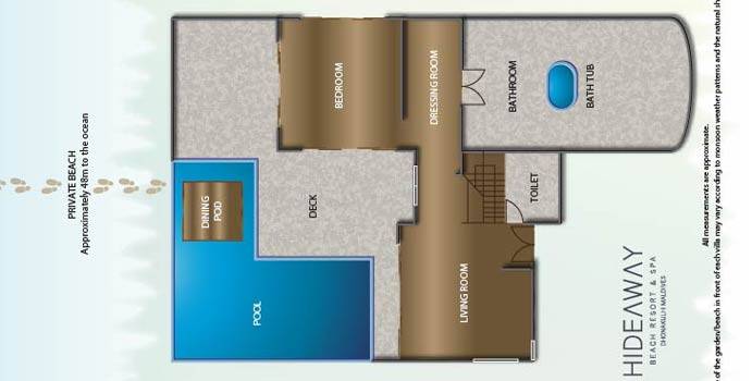 Grundriss, Family Villa with Pool, Hideaway Beach Resort & SPA