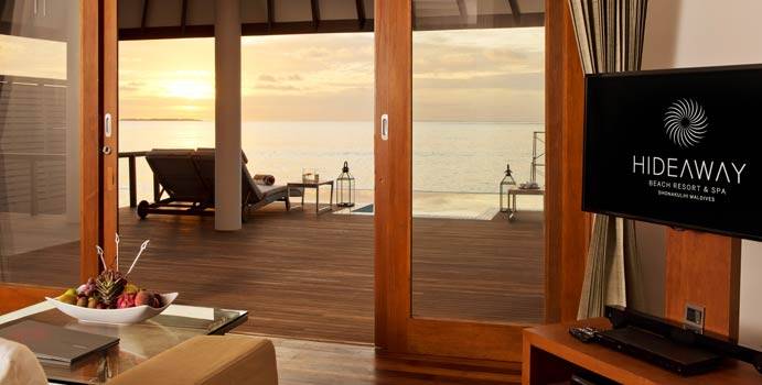 Terrasse, Two Bedroom Ocean Villa with Pool, Hideaway Beach Resort & SPA