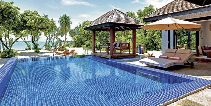 Pool und Strand, Two Bedroom Family Villa with Pool, Hideaway Beach Resort & SPA
