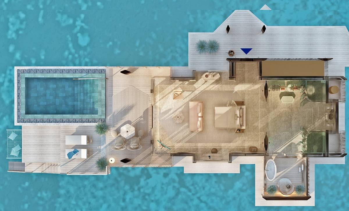 JOALI BEING | Sunset Ocean Pool Villa | Floorplan