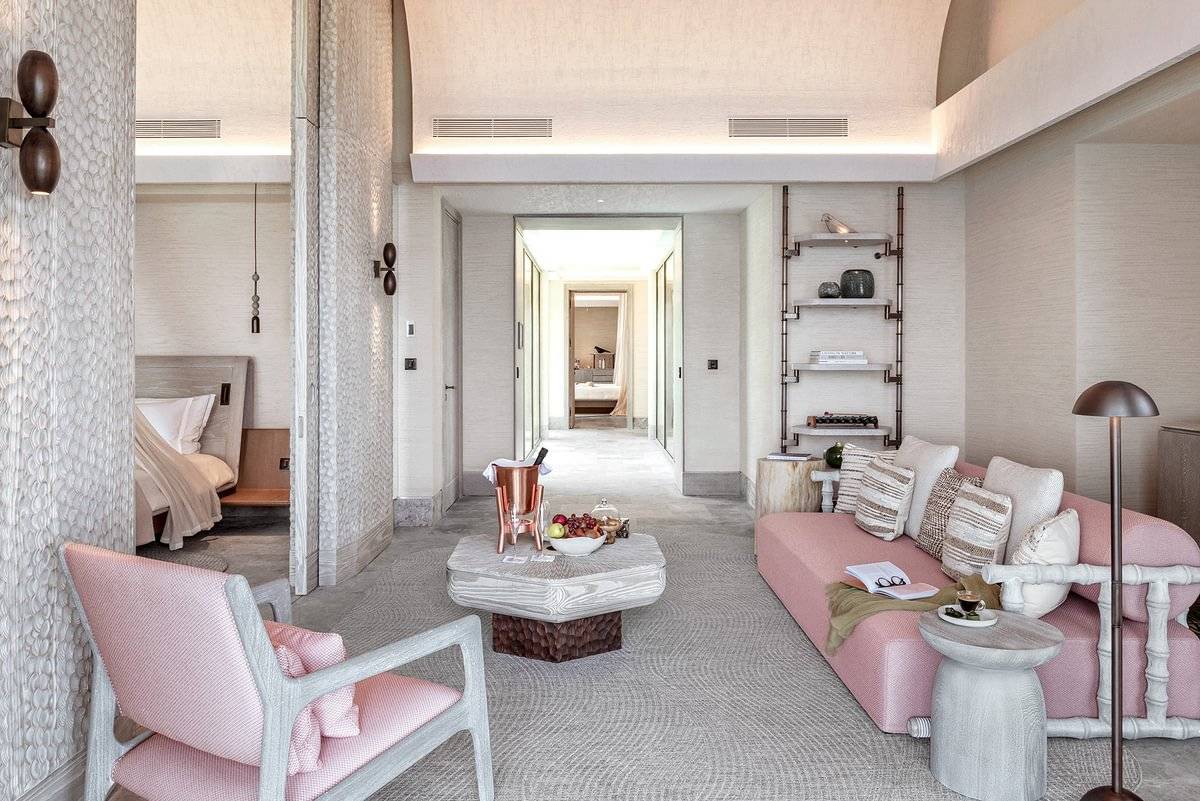 JOALI BEING | Grand Two Bedroom Ocean Pool Villa | Wohnzimmer