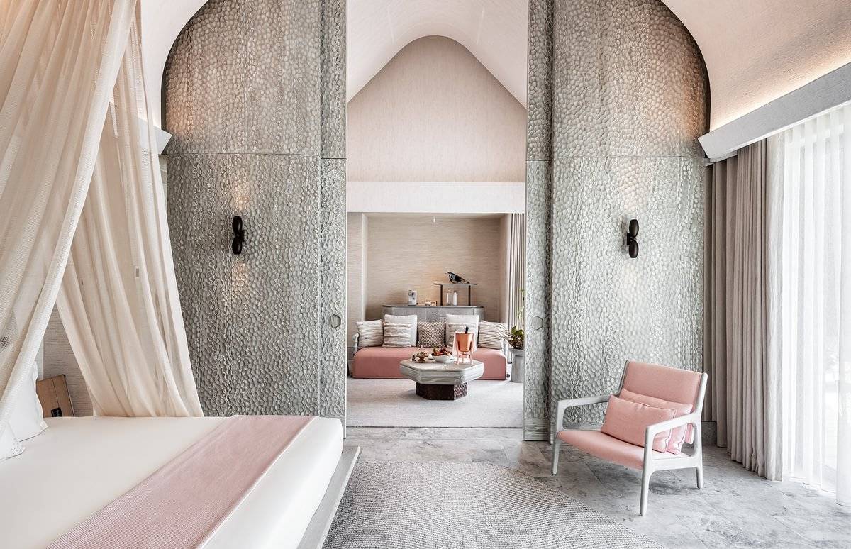 JOALI BEING | Sunset Grand Ocean Pool Villa | Schlaf- und Wohnraum