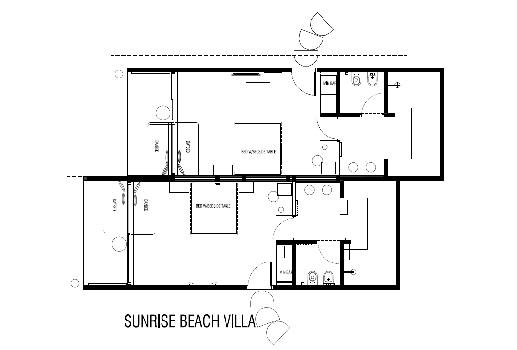 Cocoon Maldives, Beach Villa, Grundriss