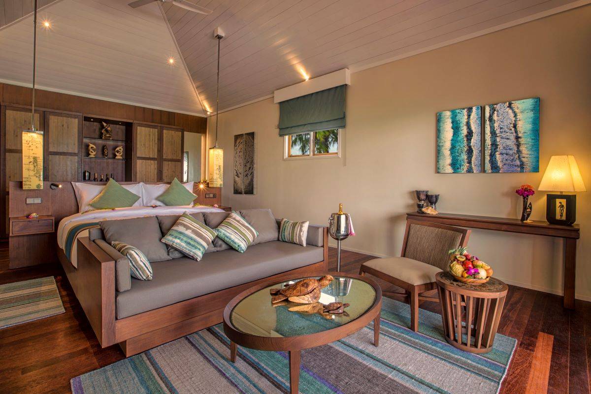 Hurawalhi Island Resort, Malediven, Beach Sunset Pool Villa, Schlafzimmer