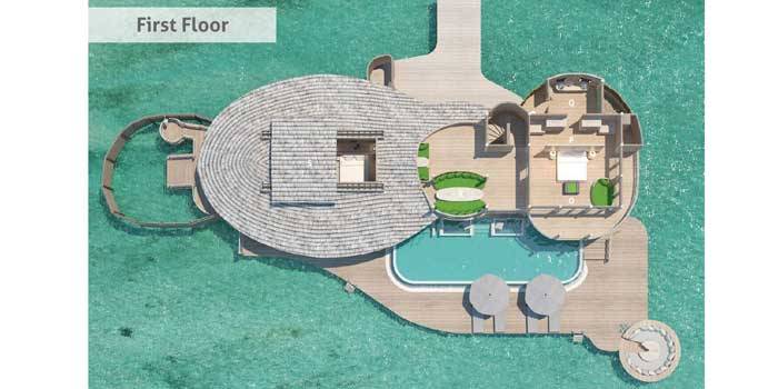 Grundriss, 2 Bedroom Water Retreat, Soneva Jani