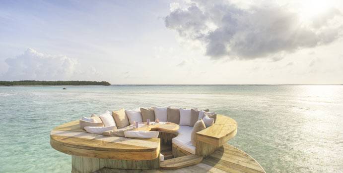 Lounge Terrasse, 2 Bedroom Water Retreat with Slide, Soneva Jani