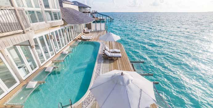 Terrasse, 3 Bedroom Water Retreat with Slide, Soneva Jani