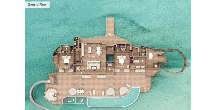 Grundriss, 4 Bedroom Water Reserve with Slide, Soneva Jani