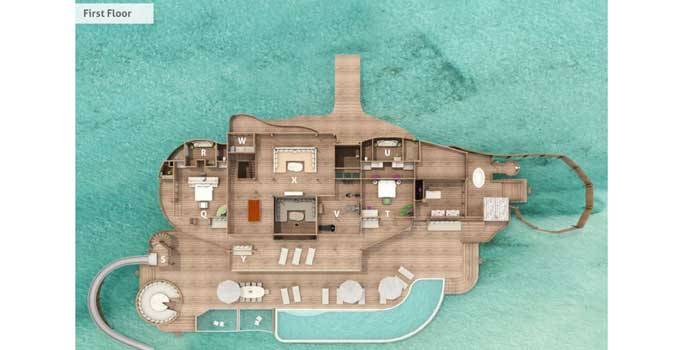 Grundriss, 4 Bedroom Water Reserve with Slide, Soneva Jani