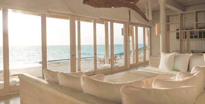 Wohnzimmer, 4 Bedroom Water Reserve with Slide, Soneva Jani