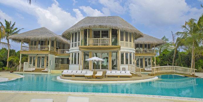 Pool und Terrasse, 4 Bedroom Island Reserve with Slide, Soneva Jani