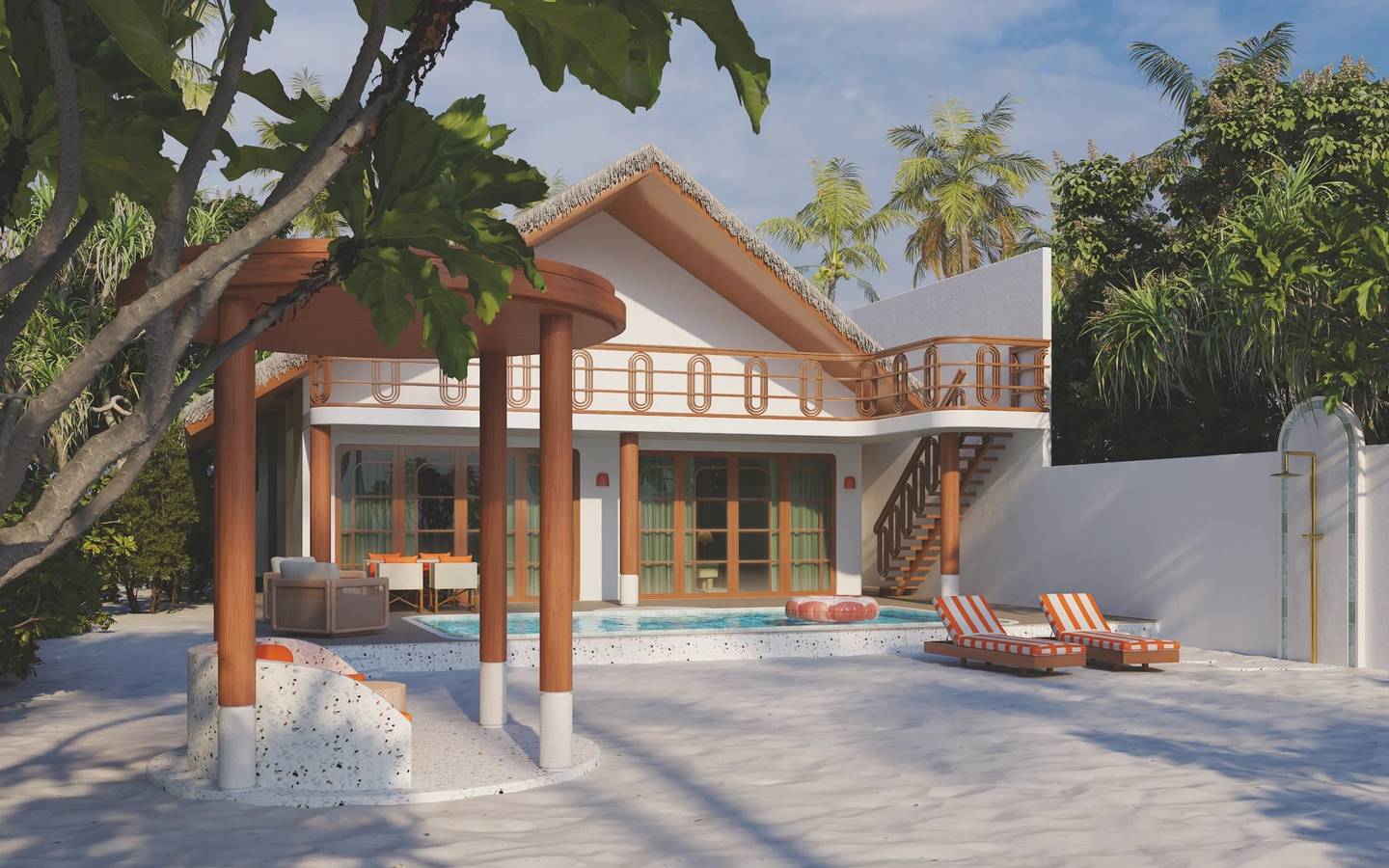 Two-bedroom Beach Pool House