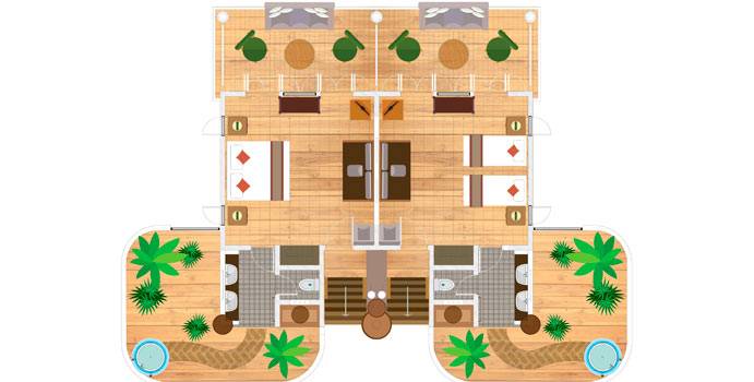 Grundriss, Beach Villa - Semi Detached