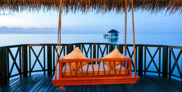 Terrasse, Lagoon Suite, Medhufushi Island Resort