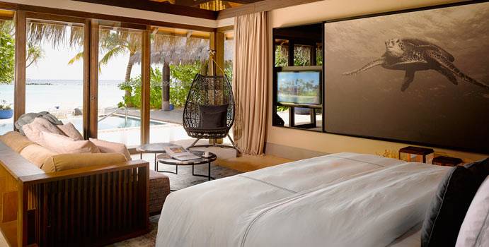 Schlafen, Beach Pool Villa, Velaa Private Island Maldives