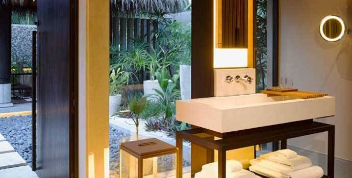 Bad, Deluxe Beach Pool Villa, Velaa Private Island Maldives