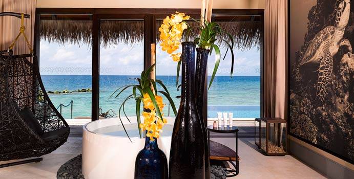 Bad, Sunrise Water Pool Villa, Velaa Private Island Maldives