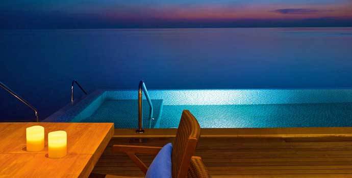 Pool, Sunset Deluxe Water Pool Villa, Velaa Private Island Maldives