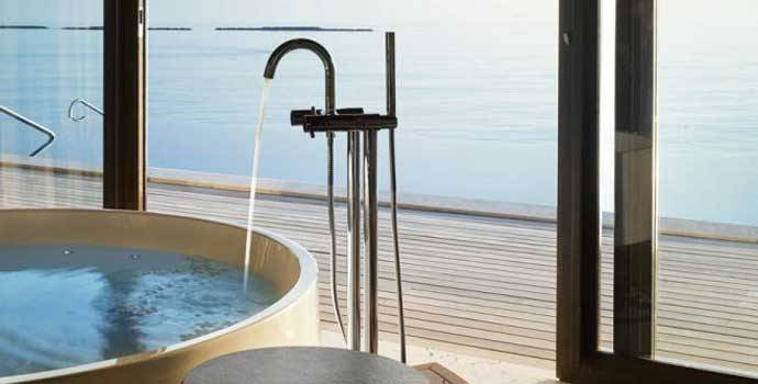 Badezimmet, Sunset Deluxe Water Pool Villa, Velaa Private Island Maldives