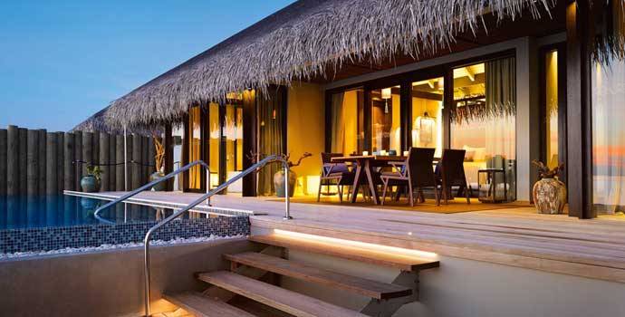 Sunset Deluxe Water Pool Villa, Velaa Private Island Maldives