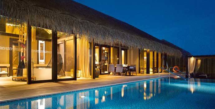 Pool, Sunset Deluxe Water Pool Villa, Velaa Private Island Maldives