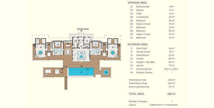 Grundriss, Ocean Pool House, Velaa Private Island Maldives