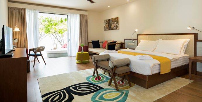 Schlafen, Doppelzimmer Meerblick, ROBINSON Club Noonu