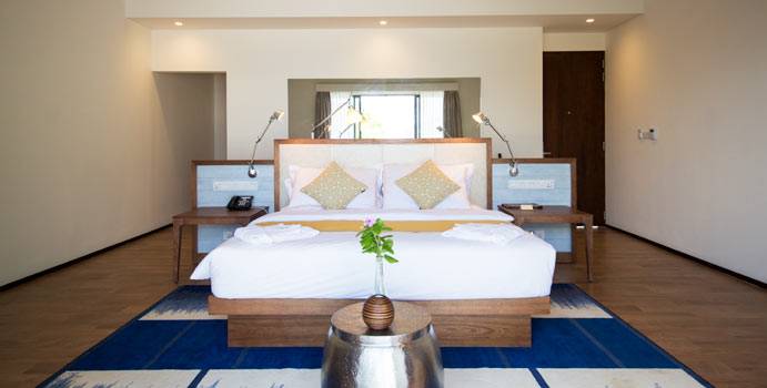 Schlafen, Strandbungalow Garten Pool, ROBINSON Club Noonu