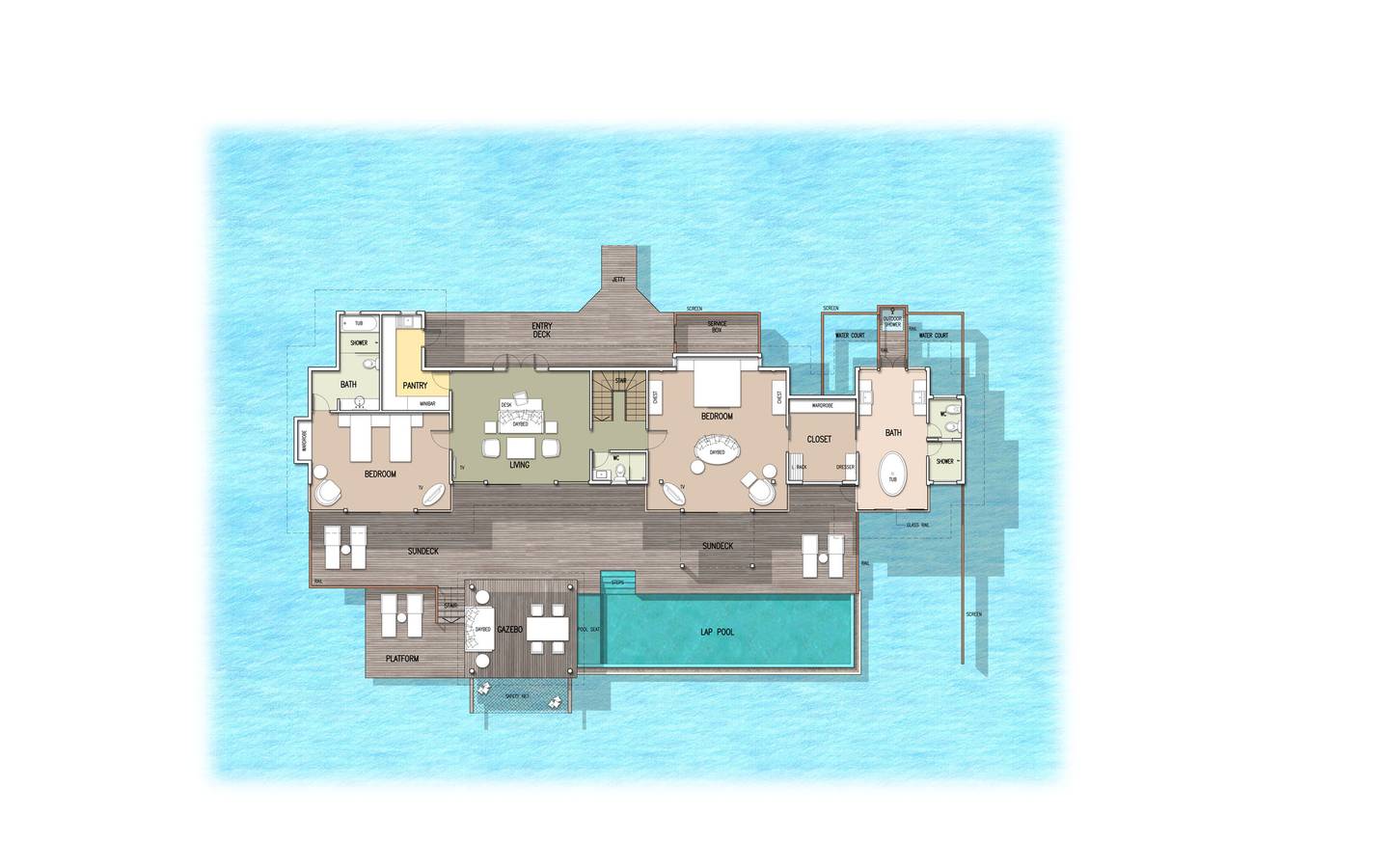 Ananea-Maldives_Madivaru_Floor_Plan-3-Bedroom-Water-Residence-First-Floor