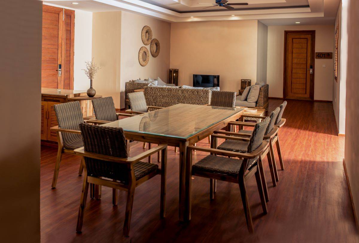 Kudafushi Resort & Spa, Malediven, Presidential Suite, Essbereich