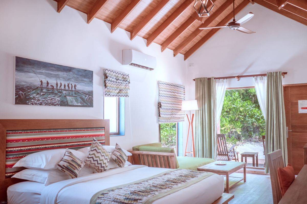 Reethi Faru Resort, Malediven, Two-Bedroom Garden Suite, Schlafzimmer