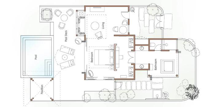 Grundriss, Beach Suite, COMO Maalifushi