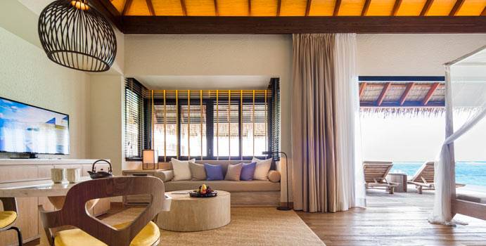Wohnbereich, Water Suite, COMO Maalifushi