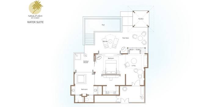 Grundriss, Water Suite, COMO Maalifushi