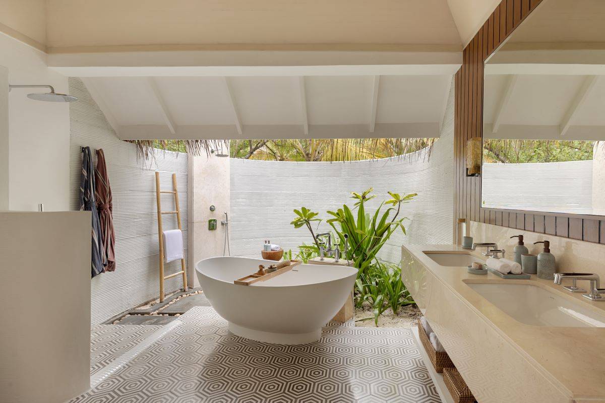 Six Senses Kanuhura, Beach Villa with Pool, Badezimmer