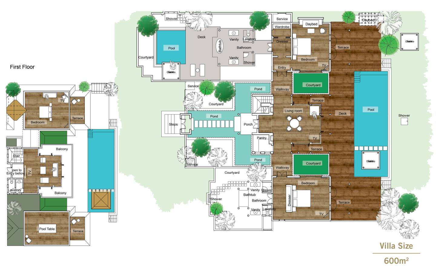 Sun Siyam Iru Fushi, Malediven, Celebrity Retreat, Grundriss