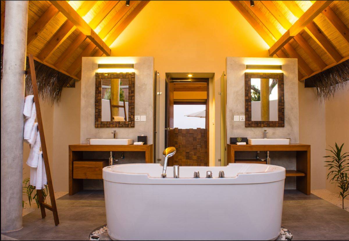 Fushifaru Maldives, Beach Villa Sunrise, Badewanne