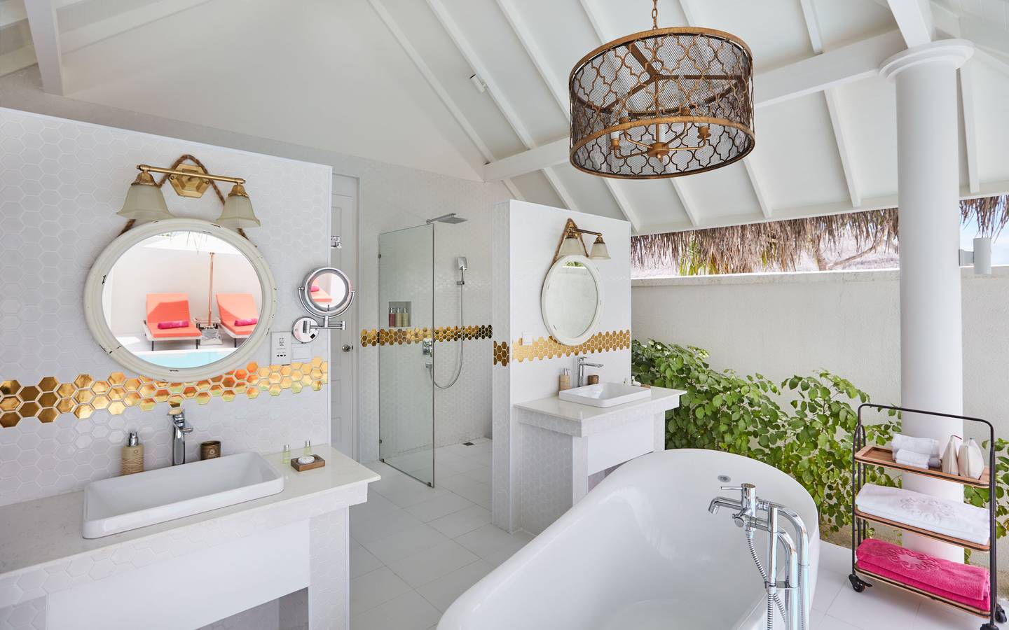 Sun Siyam Iru Veli, Malediven, Grand Beach Suite, Beach Residence with Pool, Badezimmer