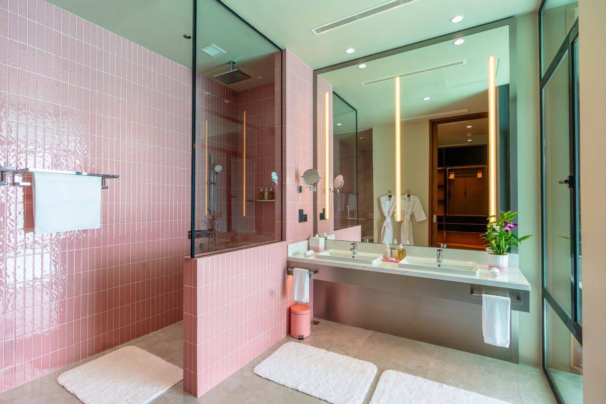 Veligandu Island Resort, Malediven, Ocean Pool Villa, Badezimmer