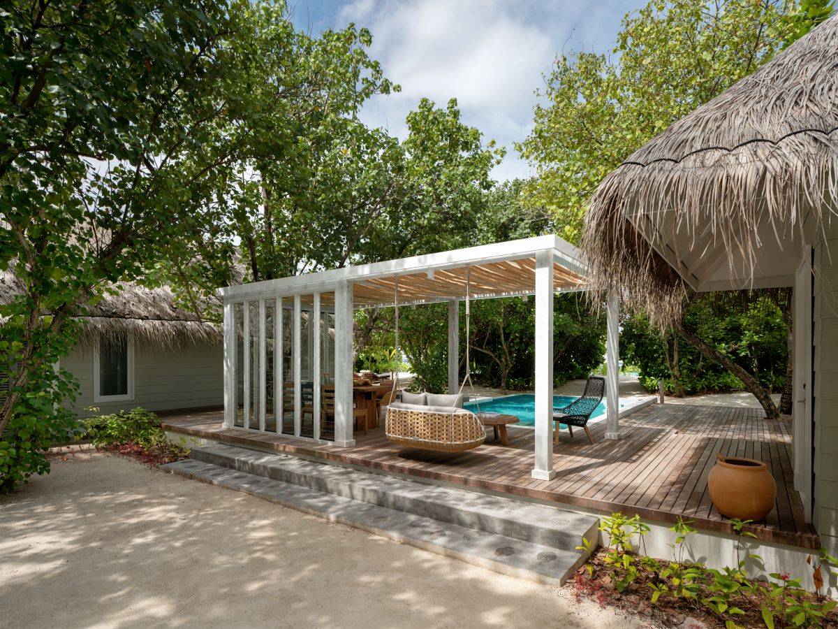 Six Senses Kanuhura, Three Bedroom Beach Villa Suite with Pool, Aussenbereich