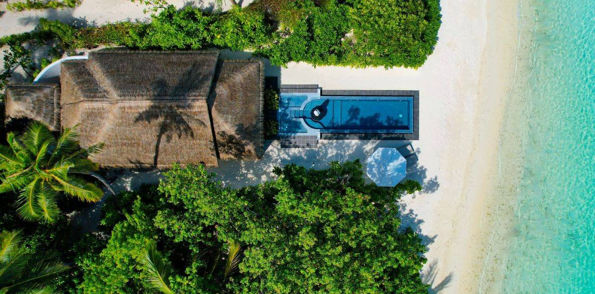 Lux* South Ari Atoll, Romantic Beach Pool Villa, Sicht von oben