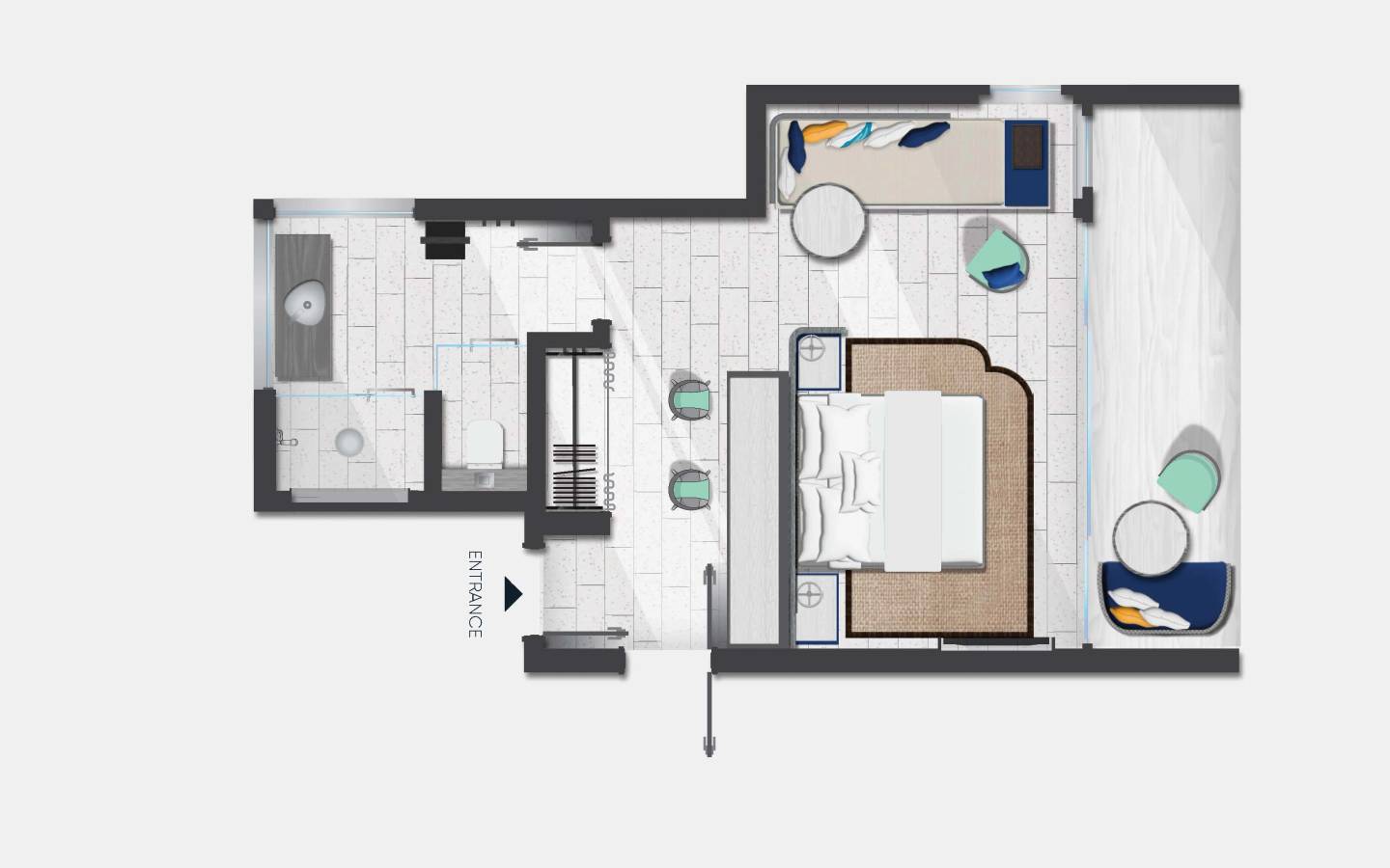 Avani Sea View Studio, Grundriss