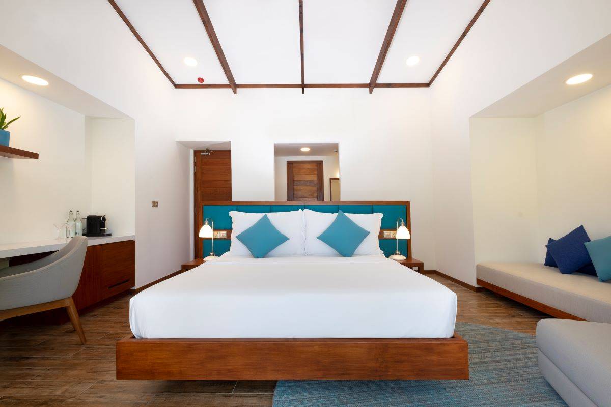 Ifuru Island Maldives, Malediven, Sunset Beach Villa, Schlafzimmer